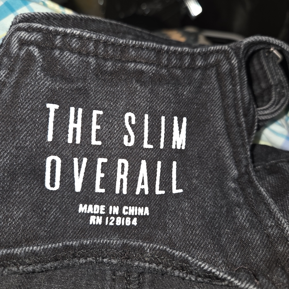 Black Denim Overalls for Women - Picture 3 of 4